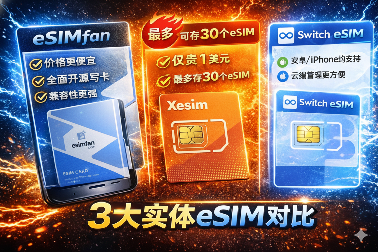 eSIMfan 实测｜比 Xesim 便宜，比 Switch eSIM 稳？实体 eSIM 新选择-智创宝库资源站