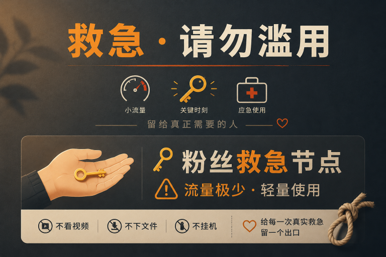 自建节点共享:流量不多,只为救急,请勿滥用【粉丝福利】-智创宝库资源站